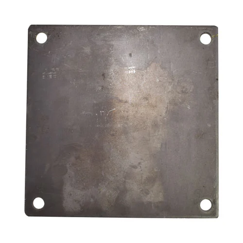 Steel Base Plate, 10" Square, 9/16" Holes, Thickness 1/4"
